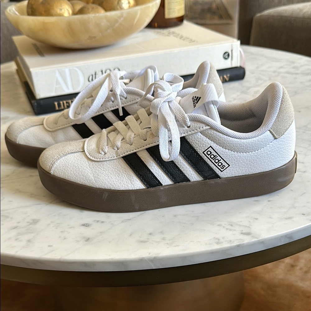 Adidas women’s  White and Black Sneakers